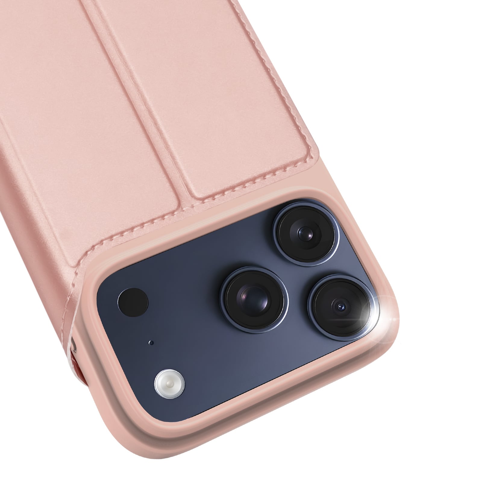 iPhone 18 Pro / iPhone 17 Pro hoesje Slim Bookcase - Lichtroze