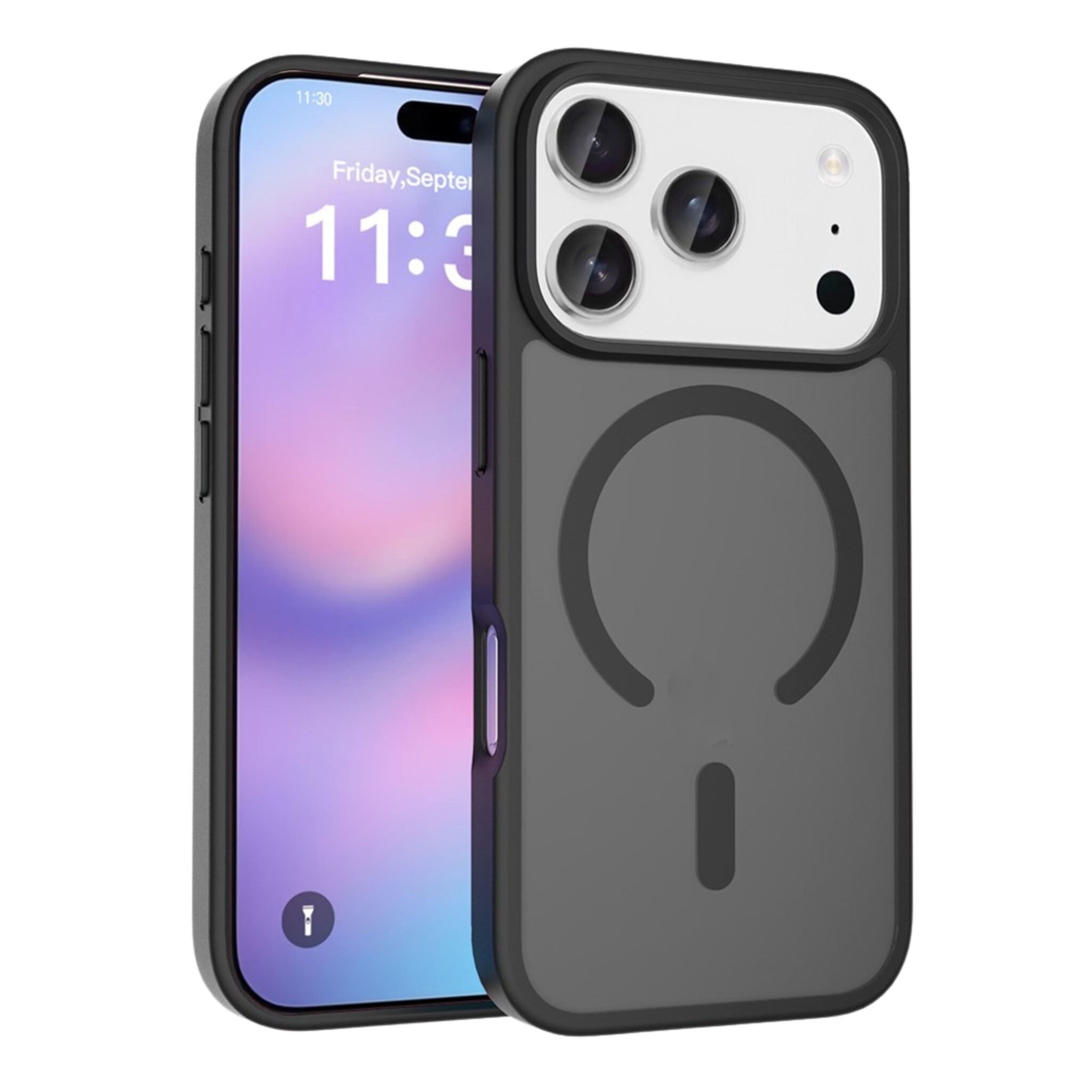 iPhone 18 Pro / iPhone 17 Pro backcover hoesje - Magnetic Case met MagSafe Ondersteuning - Schokbestendig PC + TPU - Camera Bescherming - Zwart