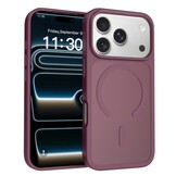 iPhone 18 Pro / iPhone 17 Pro backcover hoesje - Magnetic Case met MagSafe Ondersteuning - Schokbestendig PC + TPU - Camera Bescherming - Burgundy