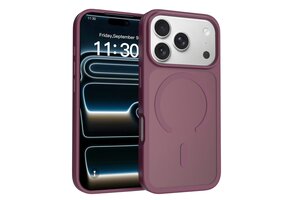 Casety iPhone 18 Pro / iPhone 17 Pro hoesje - slanke backcover met MagSafe ondersteuning - Burgundy