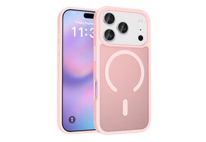 Casety iPhone 18 Pro / iPhone 17 Pro hoesje - slanke backcover met MagSafe ondersteuning - Lichtroze