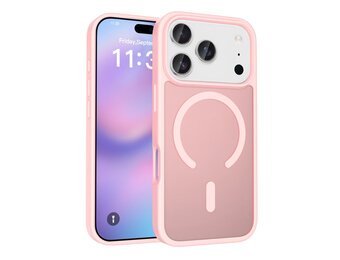 Casety iPhone 18 Pro / iPhone 17 Pro hoesje - slanke backcover met MagSafe ondersteuning - Lichtroze
