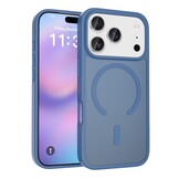 iPhone 18 Pro / iPhone 17 Pro backcover hoesje - Magnetic Case met MagSafe Ondersteuning - Schokbestendig PC + TPU - Camera Bescherming - Blauw