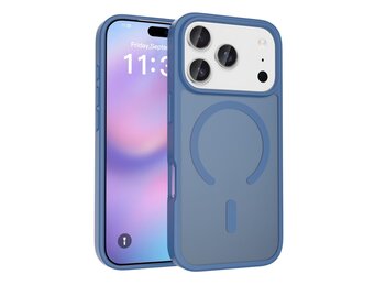 Casety iPhone 18 Pro / iPhone 17 Pro hoesje - slanke backcover met MagSafe ondersteuning - Blauw