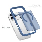 iPhone 18 Pro / iPhone 17 Pro backcover hoesje - Magnetic Case met MagSafe Ondersteuning - Schokbestendig PC + TPU - Camera Bescherming - Blauw