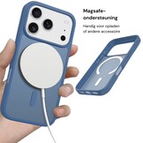 iPhone 18 Pro / iPhone 17 Pro backcover hoesje - Magnetic Case met MagSafe Ondersteuning - Schokbestendig PC + TPU - Camera Bescherming - Blauw