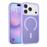 iPhone 18 Pro / iPhone 17 Pro backcover hoesje - Magnetic Case met MagSafe Ondersteuning - Schokbestendig PC + TPU - Camera Bescherming - Lila