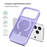 iPhone 18 Pro / iPhone 17 Pro backcover hoesje - Magnetic Case met MagSafe Ondersteuning - Schokbestendig PC + TPU - Camera Bescherming - Lila