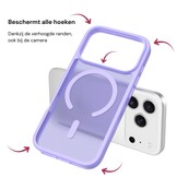 iPhone 18 Pro / iPhone 17 Pro backcover hoesje - Magnetic Case met MagSafe Ondersteuning - Schokbestendig PC + TPU - Camera Bescherming - Lila