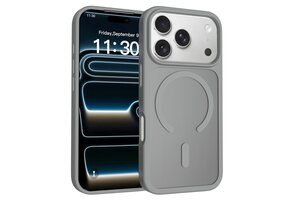 Casety iPhone 18 Pro / iPhone 17 Pro hoesje - slanke backcover met MagSafe ondersteuning - Grijs