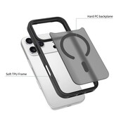 iPhone 18 Pro / iPhone 17 Pro backcover hoesje - Magnetic Case met MagSafe Ondersteuning - Schokbestendig PC + TPU - Camera Bescherming - Grijs