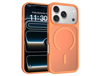Casety iPhone 18 Pro / iPhone 17 Pro hoesje - slanke backcover met MagSafe ondersteuning - Oranje