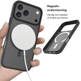 iPhone 18 Pro Max / iPhone 17 Pro Max backcover hoesje - Magnetic Case met MagSafe Ondersteuning - Schokbestendig PC + TPU - Camera Bescherming - Zwart