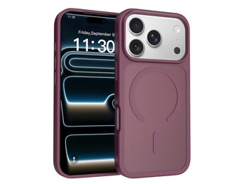 Casety iPhone 18 Pro Max / iPhone 17 Pro Max hoesje - slanke backcover met MagSafe ondersteuning - Burgundy