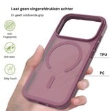 iPhone 18 Pro Max / iPhone 17 Pro Max backcover hoesje - Magnetic Case met MagSafe Ondersteuning - Schokbestendig PC + TPU - Camera Bescherming - Burgundy