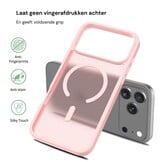 iPhone 18 Pro Max / iPhone 17 Pro Max backcover hoesje - Magnetic Case met MagSafe Ondersteuning - Schokbestendig PC + TPU - Camera Bescherming - Lichtroze