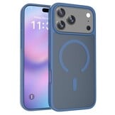iPhone 18 Pro Max / iPhone 17 Pro Max backcover hoesje - Magnetic Case met MagSafe Ondersteuning - Schokbestendig PC + TPU - Camera Bescherming - Blauw