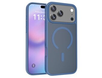 Casety iPhone 18 Pro Max / iPhone 17 Pro Max hoesje - slanke backcover met MagSafe ondersteuning - Blauw