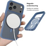 iPhone 18 Pro Max / iPhone 17 Pro Max backcover hoesje - Magnetic Case met MagSafe Ondersteuning - Schokbestendig PC + TPU - Camera Bescherming - Blauw