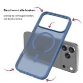 iPhone 18 Pro Max / iPhone 17 Pro Max backcover hoesje - Magnetic Case met MagSafe Ondersteuning - Schokbestendig PC + TPU - Camera Bescherming - Blauw