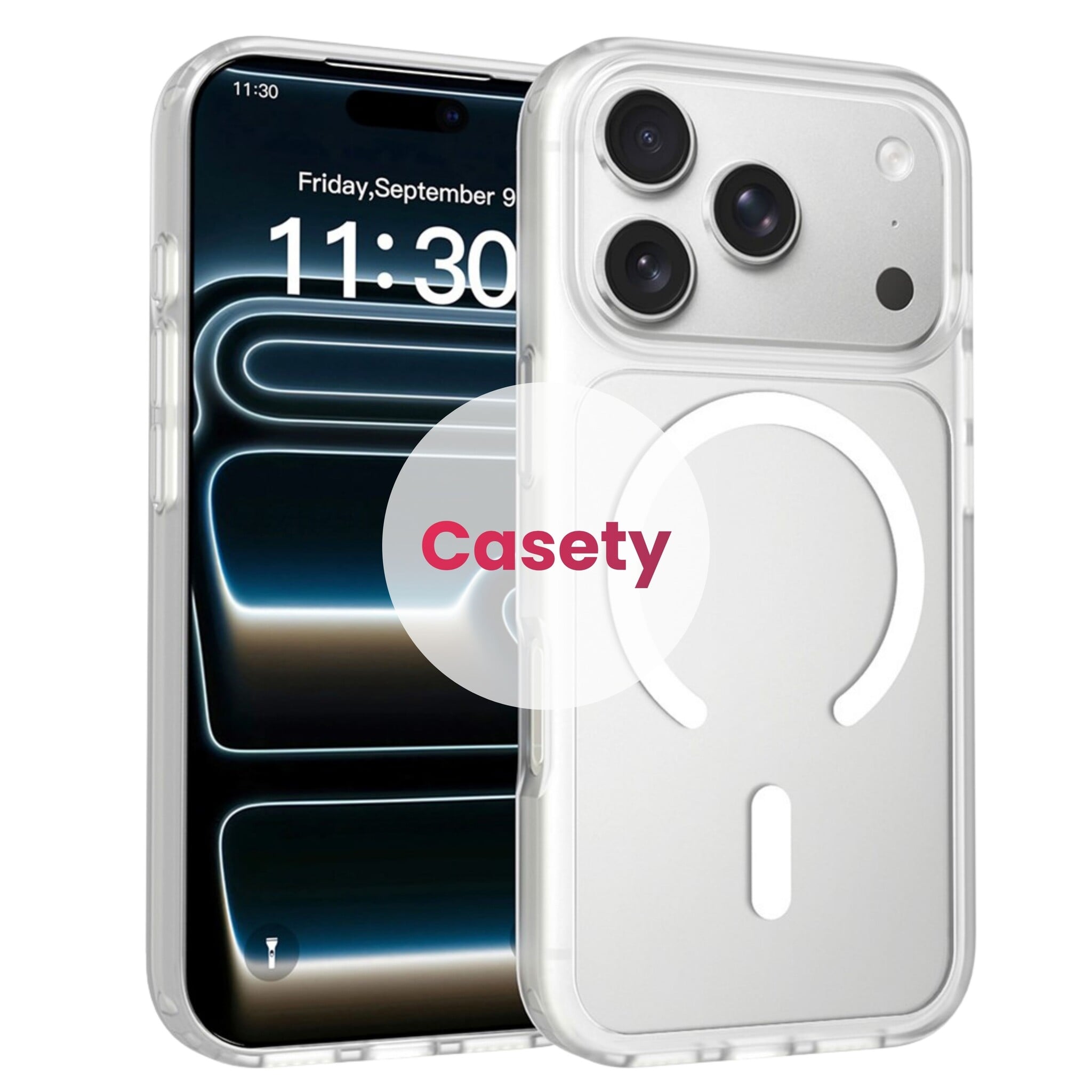 iPhone 18 Pro Max / iPhone 17 Pro Max backcover hoesje - Magnetic Case met MagSafe Ondersteuning - Schokbestendig PC + TPU - Camera Bescherming - Transparant