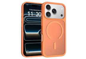 Casety iPhone 18 Pro Max / iPhone 17 Pro Max hoesje - slanke backcover met MagSafe ondersteuning - Oranje