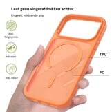 iPhone 18 Pro Max / iPhone 17 Pro Max backcover hoesje - Magnetic Case met MagSafe Ondersteuning - Schokbestendig PC + TPU - Camera Bescherming - Oranje