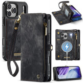 iPhone 18 Pro Max / iPhone 17 Pro Max afneembare 2 in 1 portemonnee hoes & backcover - Zwart