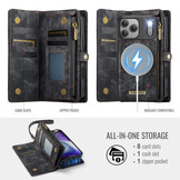 iPhone 18 Pro Max / iPhone 17 Pro Max afneembare 2 in 1 portemonnee hoes & backcover - Zwart