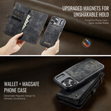 iPhone 18 Pro Max / iPhone 17 Pro Max afneembare 2 in 1 portemonnee hoes & backcover - Zwart