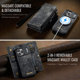 iPhone 18 Pro Max / iPhone 17 Pro Max afneembare 2 in 1 portemonnee hoes & backcover - Zwart