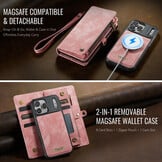 iPhone 18 Pro Max / iPhone 17 Pro Max afneembare 2 in 1 portemonnee hoes & backcover - Lichtroze