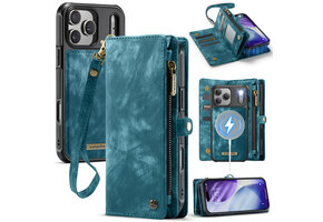 Caseme iPhone 18 Pro Max / iPhone 17 Pro Max afneembare hoes 2 in 1 portemonnee - Petrol
