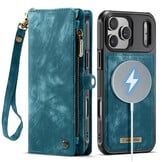 iPhone 18 Pro Max / iPhone 17 Pro Max afneembare 2 in 1 portemonnee hoes & backcover - Petrol