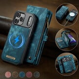 iPhone 18 Pro Max / iPhone 17 Pro Max afneembare 2 in 1 portemonnee hoes & backcover - Petrol