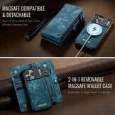 iPhone 18 Pro Max / iPhone 17 Pro Max afneembare 2 in 1 portemonnee hoes & backcover - Petrol