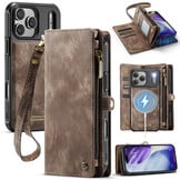 iPhone 18 Pro Max / iPhone 17 Pro Max afneembare 2 in 1 portemonnee hoes & backcover - Bruin