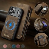 iPhone 18 Pro Max / iPhone 17 Pro Max afneembare 2 in 1 portemonnee hoes & backcover - Bruin