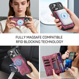 iPhone 18 Pro Max / iPhone 17 Pro Max afneembare 2 in 1 portemonnee hoes & backcover - Rood
