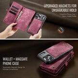 iPhone 18 Pro Max / iPhone 17 Pro Max afneembare 2 in 1 portemonnee hoes & backcover - Rood