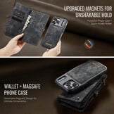 iPhone 18 Pro / iPhone 17 Pro afneembare 2 in 1 portemonnee hoes & backcover - Zwart