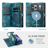 iPhone 18 Pro / iPhone 17 Pro afneembare 2 in 1 portemonnee hoes & backcover - Petrol