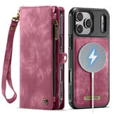 iPhone 18 Pro / iPhone 17 Pro afneembare 2 in 1 portemonnee hoes & backcover - Rood