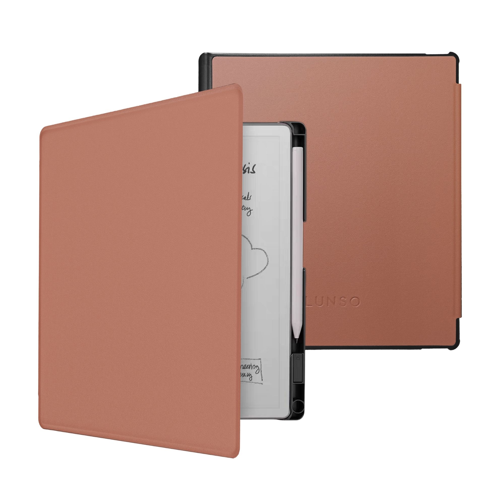 ReMarkable Paper Pure book folio sleepcover PU leren hoes met stylushouder en auto-wake - Bruin