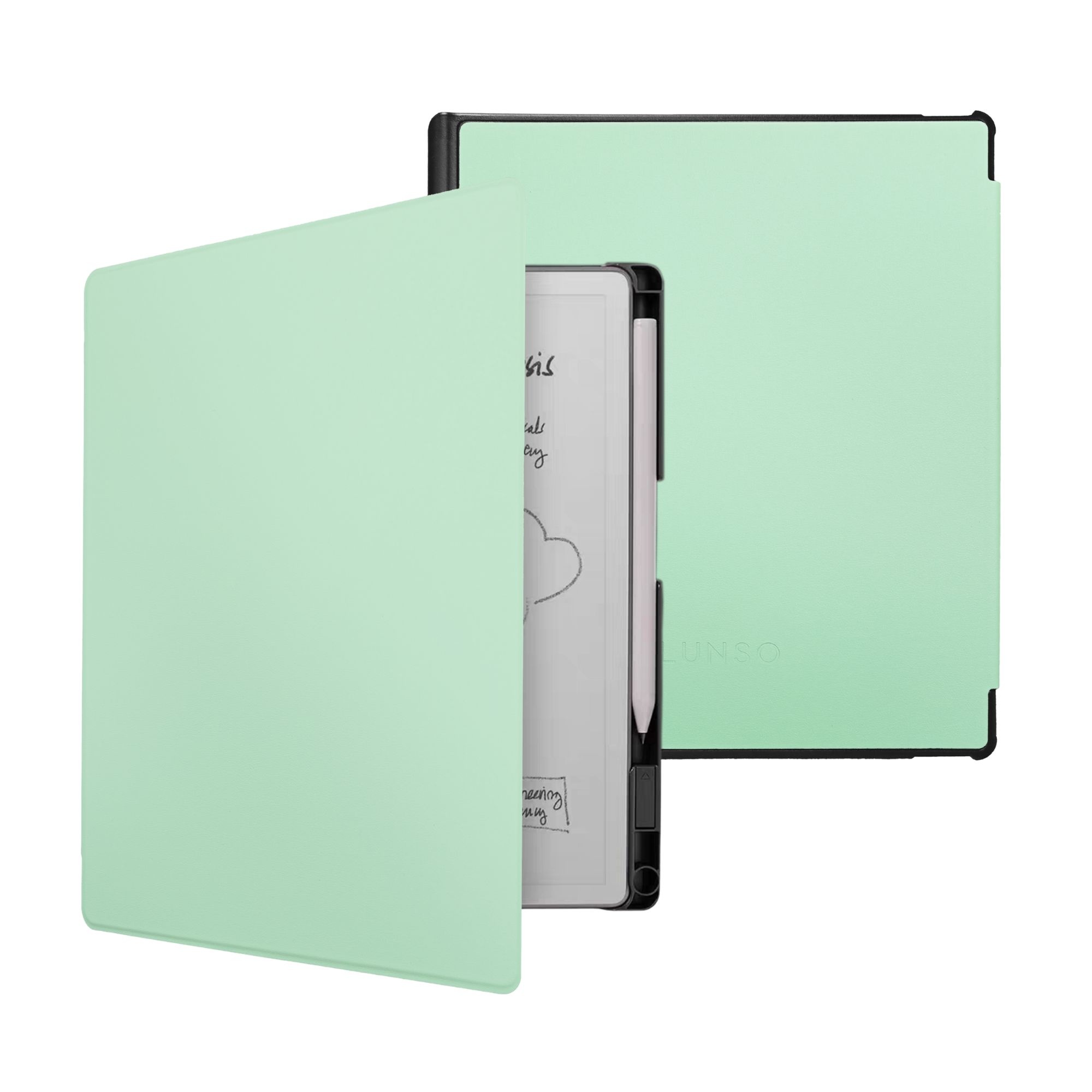 ReMarkable Paper Pure book folio sleepcover PU leren hoes met stylushouder en auto-wake - Groen