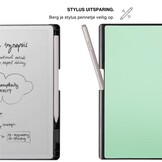 ReMarkable Paper Pure book folio sleepcover PU leren hoes met stylushouder en auto-wake - Groen