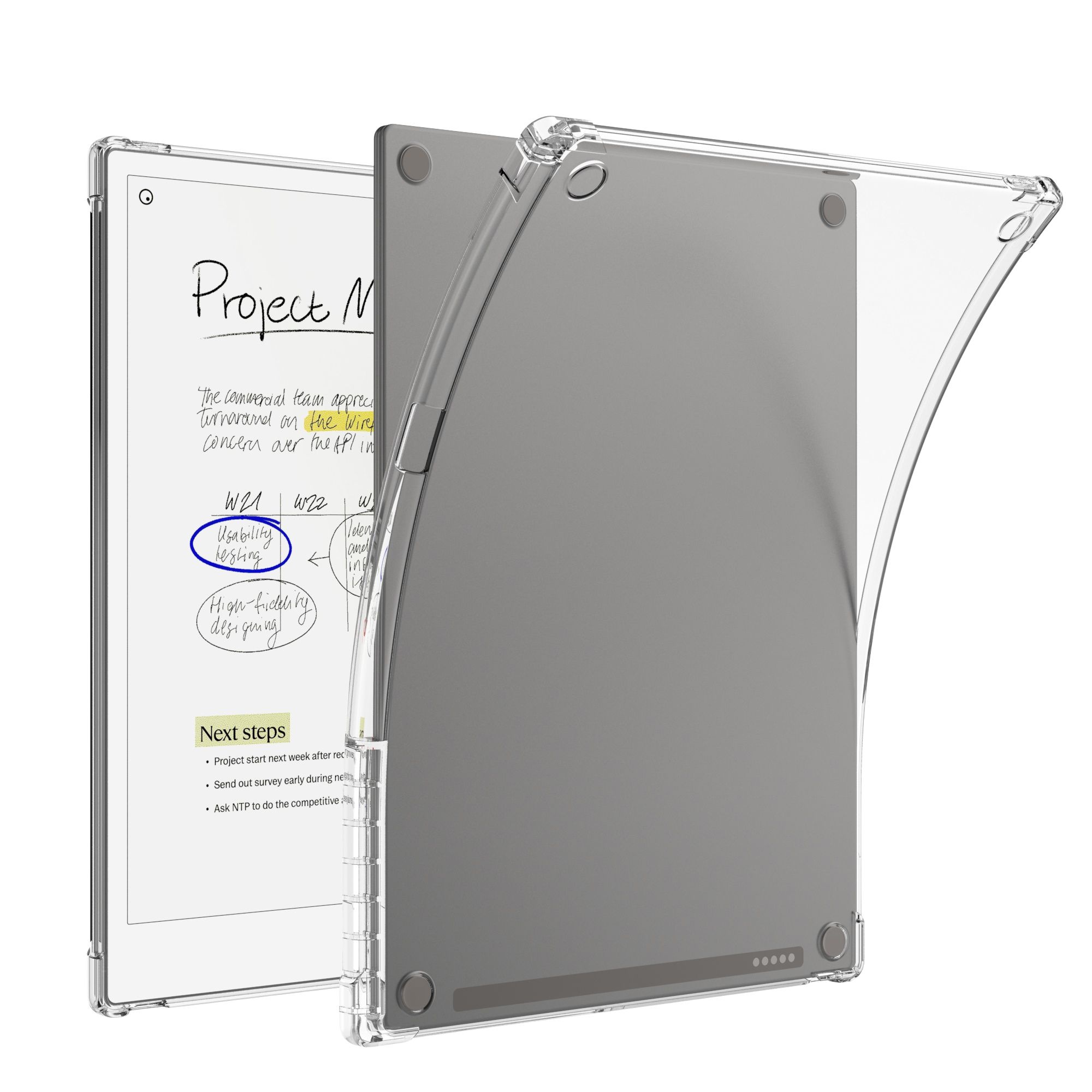 ReMarkable Paper Pro hoes (11.8 inch) - TPU Backcover - Transparant