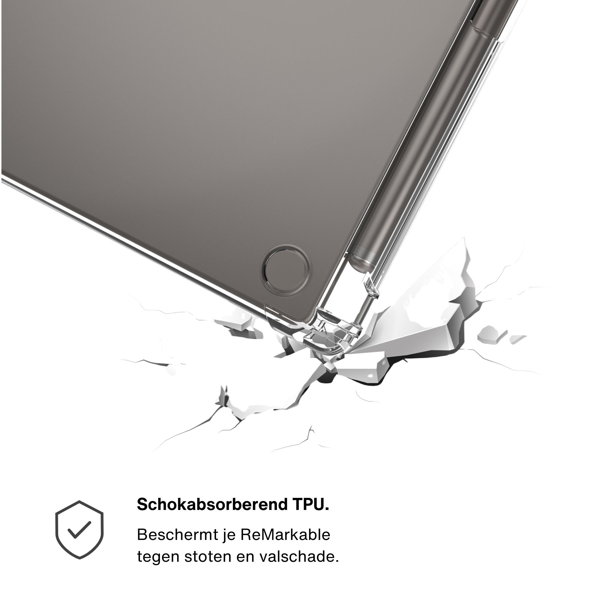 ReMarkable Paper Pro hoes (11.8 inch) - TPU Backcover - Transparant
