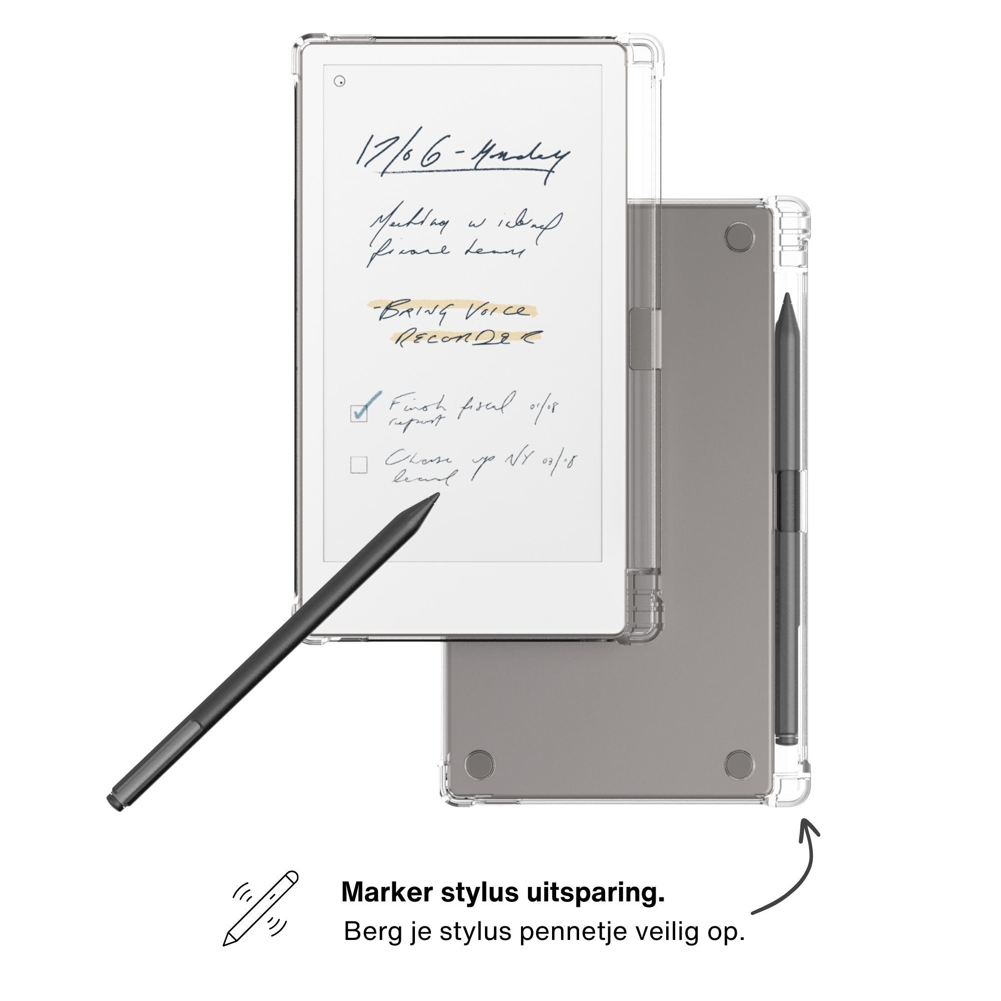 ReMarkable Paper Pro Move hoes (7.8 inch) - TPU Backcover - Transparant