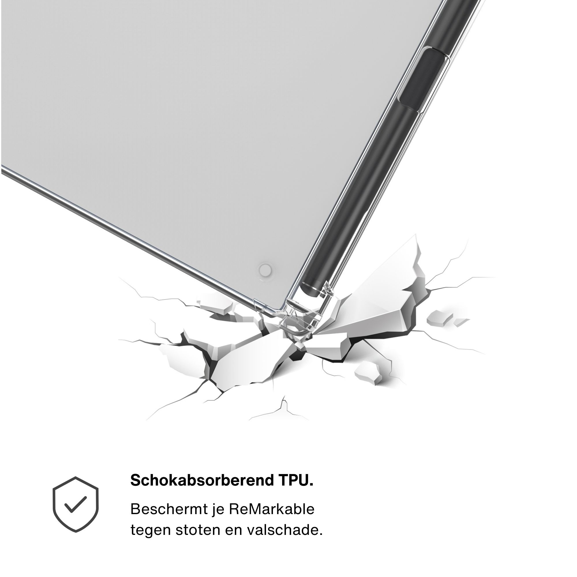 ReMarkable 2 hoes (10.3 inch) - TPU Backcover - Transparant